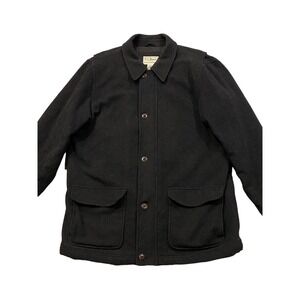 L.L. Bean Black Wool Coat